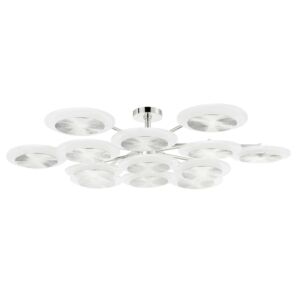 Topaz LED Semi Flush Mount in Polished Nickel by Corbett Lighting