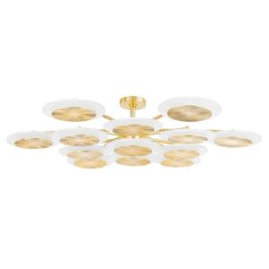 Topaz LED Semi Flush Mount in Vintage Polished Brass by Corbett Lighting