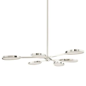 Patras 6-Light LED Chandelier in Burnished Nickel