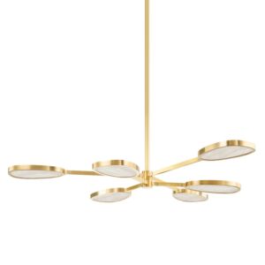 Patras LED Chandelier in Vintage Brass by Corbett Lighting