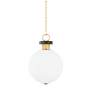 Haru One Light Pendant in Vintage Brass by Corbett Lighting