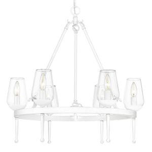 Regent 6-Light Chandelier in Textured White Plaster