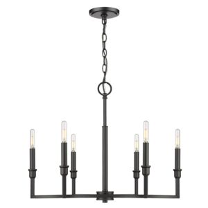 Ellyn BLK 6-Light Chandelier in Matte Black