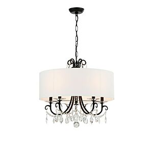 Othello 5-Light Chandelier in Matte Black