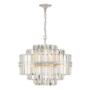 Hayes 12 Light Chandelier in Polished Nickel by Crystorama