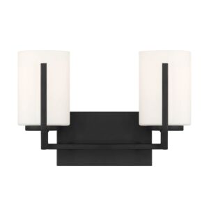 Cambria 2-Light Bathroom Vanity Light in Matte Black