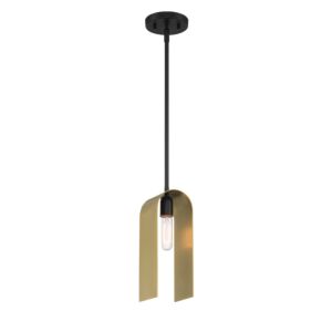 U Turn 1-Light Pendant in Matte Black