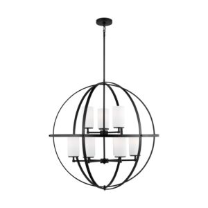 Alturas  Chandelier in Midnight Black by Generation Lighting.