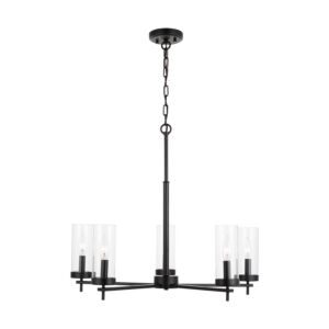 Zire 5-Light Chandelier in Midnight Black