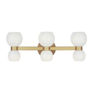 Londyn 6-Light Bathroom Vanity Light in Burnished Brass