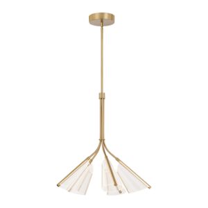 Mulberry LED Chandelier in Brushed GoldLight Guide by Kuzco Lighting