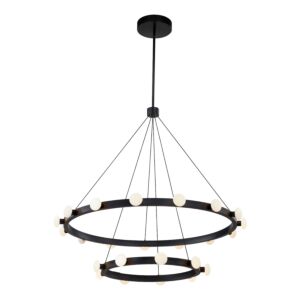 Rezz LED Chandelier in Black by Kuzco Lighting