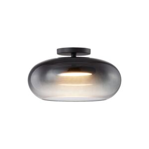 Trinity LED SemiFlush Mount in BlackSmoked by Kuzco Lighting