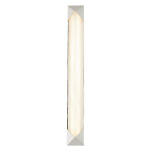 Caesar LED Bathroom Vanity Light in Polished Nickel with Alabaster