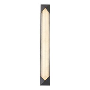 Caesar LED Bathroom Vanity Light in Urban Bronze with Alabaster