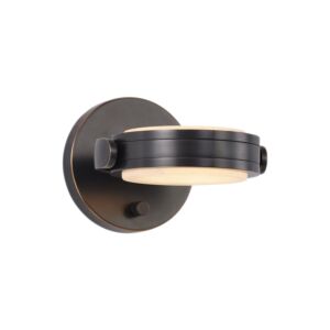 Blanco LED Bathroom Vanity Light in Urban Bronze with Alabaster