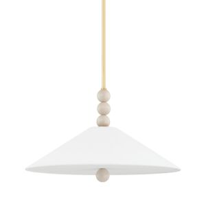 Alexis Two Light Pendant in Aged Brass by Mitzi