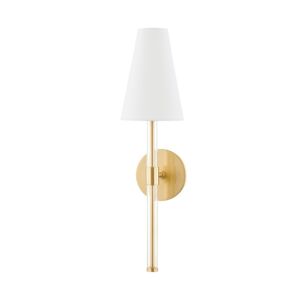 Janelle One Light Wall Sconce in Aged Brass by Mitzi