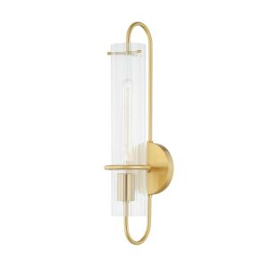 Beck One Light Wall Sconce in Aged Brass by Mitzi