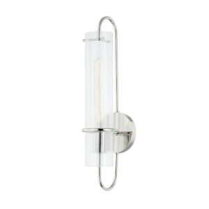 Beck One Light Wall Sconce in Polished Nickel by Mitzi