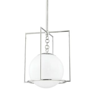 Frankie One Light Pendant in Polished Nickel by Mitzi