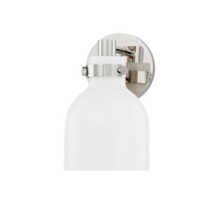 Elli One Light Bath and Vanity in Polished Nickel by Mitzi