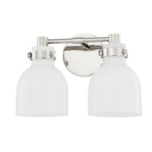 Elli Two Light Bath and Vanity in Polished Nickel by Mitzi