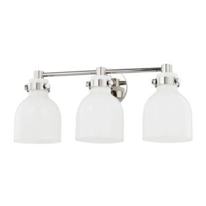 Elli Three Light Bath and Vanity in Polished Nickel by Mitzi