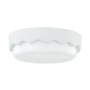 Wave Three Light Flush Mount in Ceramic Matte White by Mitzi