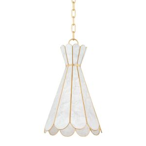 Lyra One Light Pendant in Aged Brass by Mitzi