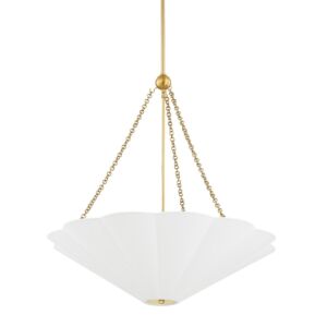 Alana Three Light Pendant in Aged Brass by Mitzi