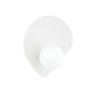 Leni One Light Wall Sconce in Textured White by Mitzi