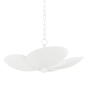 Leni Six Light Pendant in Textured White by Mitzi