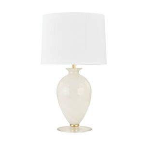 Laney 1-Light Table Lamp in Aged Brass