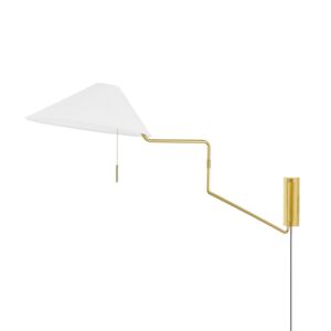 Aisa One Light Wall Sconce in Aged Brass by Mitzi