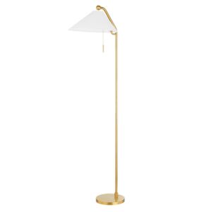 Aisa One Light Floor Lamp in Aged Brass by Mitzi