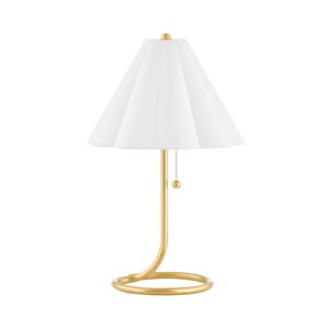 Martha One Light Table Lamp in Aged Brass by Mitzi