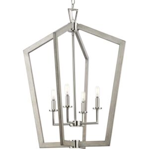 Galloway 4-Light Foyer Pendant in Brushed Nickel