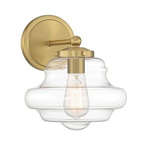  One Light Wall Sconce in Natural Brass by Meridian