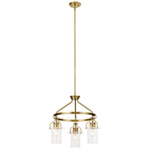 Everett 3-Light Chandelier in Brushed Brass