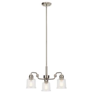 Aivian Three Light Chandelier in Nickel Textured by Kichler