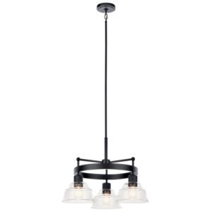 Eastmont Three Light Chandelier in Black by Kichler