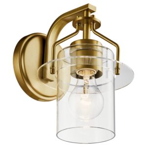 Everett 1-Light Wall Sconce in Brushed Brass