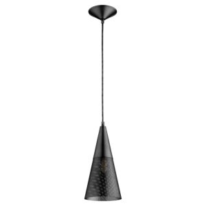 Mesh Cone Pendants 1-Light Pendant in Matte Black