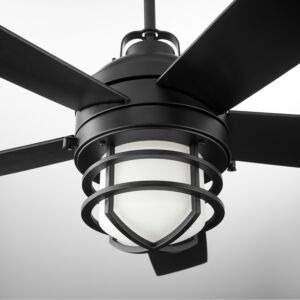 Niles 1-Light 64" Patio Fan in Matte Black