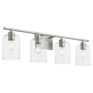 Tribute 4-Light Bathroom Vanity Light in Satin Nickel