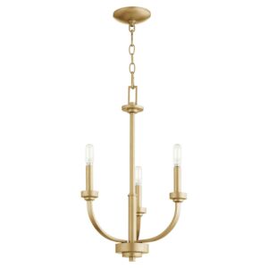 Reyes 3-Light Chandelier in Aged Brass