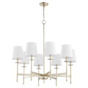 Belshaw 8-Light Chandelier in Aged Silver Leaf