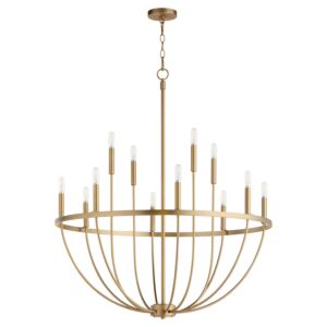 Tribute 12-Light Chandelier in Aged Brass