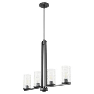 Steinway 4-Light Linear Chandelier in Matte Black